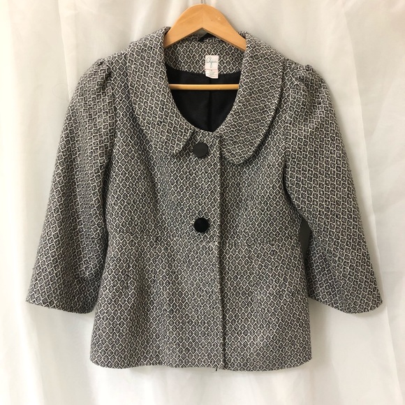 Bloomingdale Aqua metallic pattern buttoned blazer - Picture 2 of 8